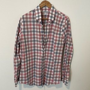 Men’s Express Slim Fit Plaid Dress Shirt